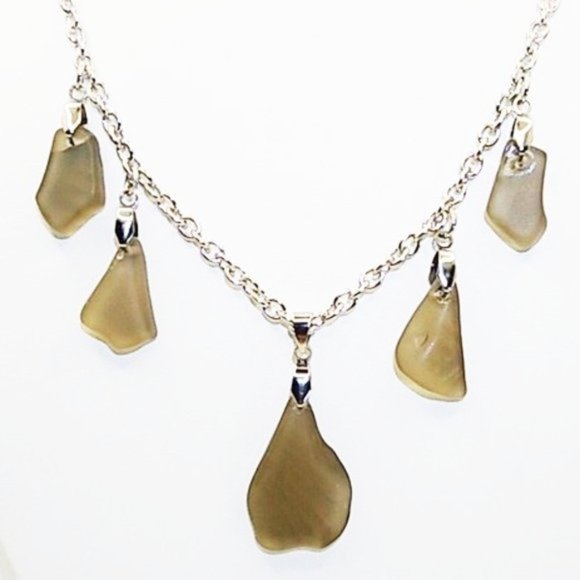 Custom Jewelry - Handmade Wenge Sea Glass Jewelry Set